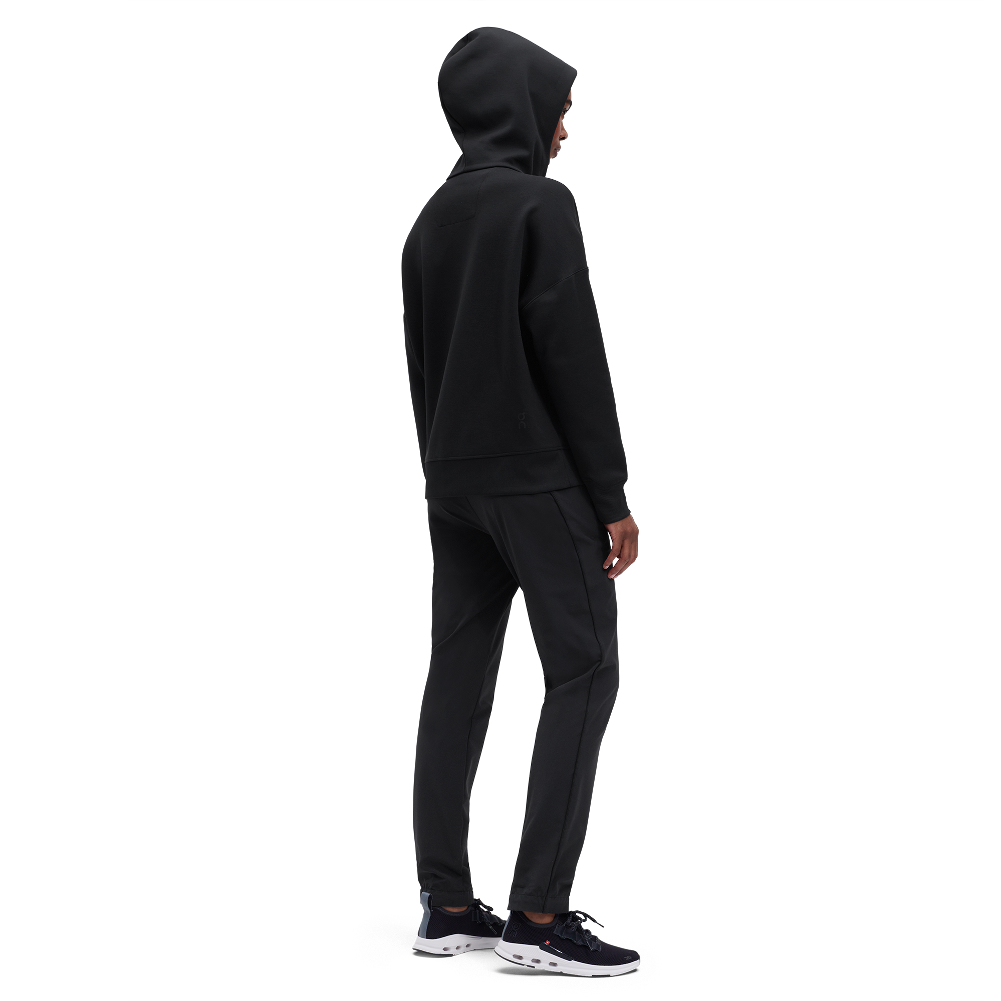 On Zipped Hoodie Black Femme Sweats à capuche et sweats