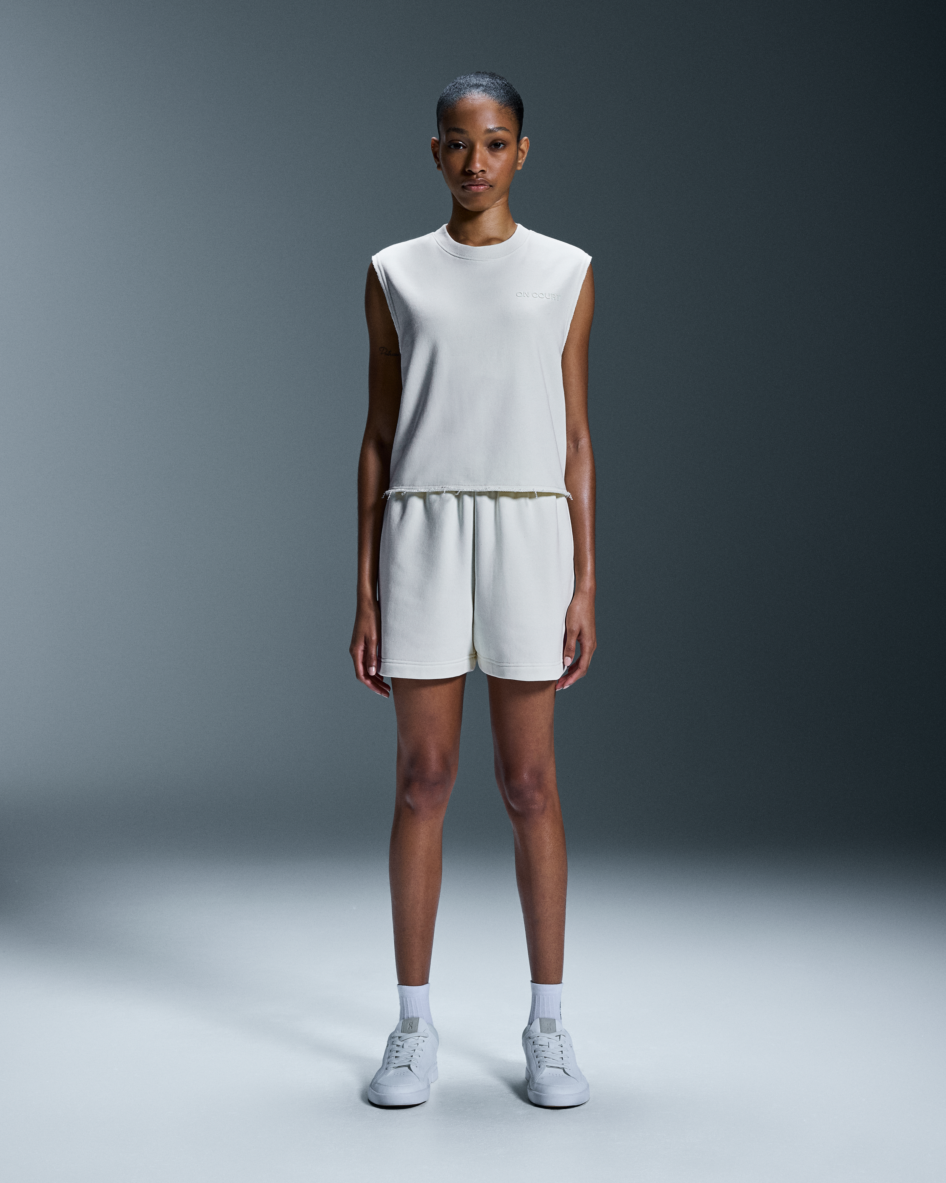 On Open Club Shorts White Femme Shorts