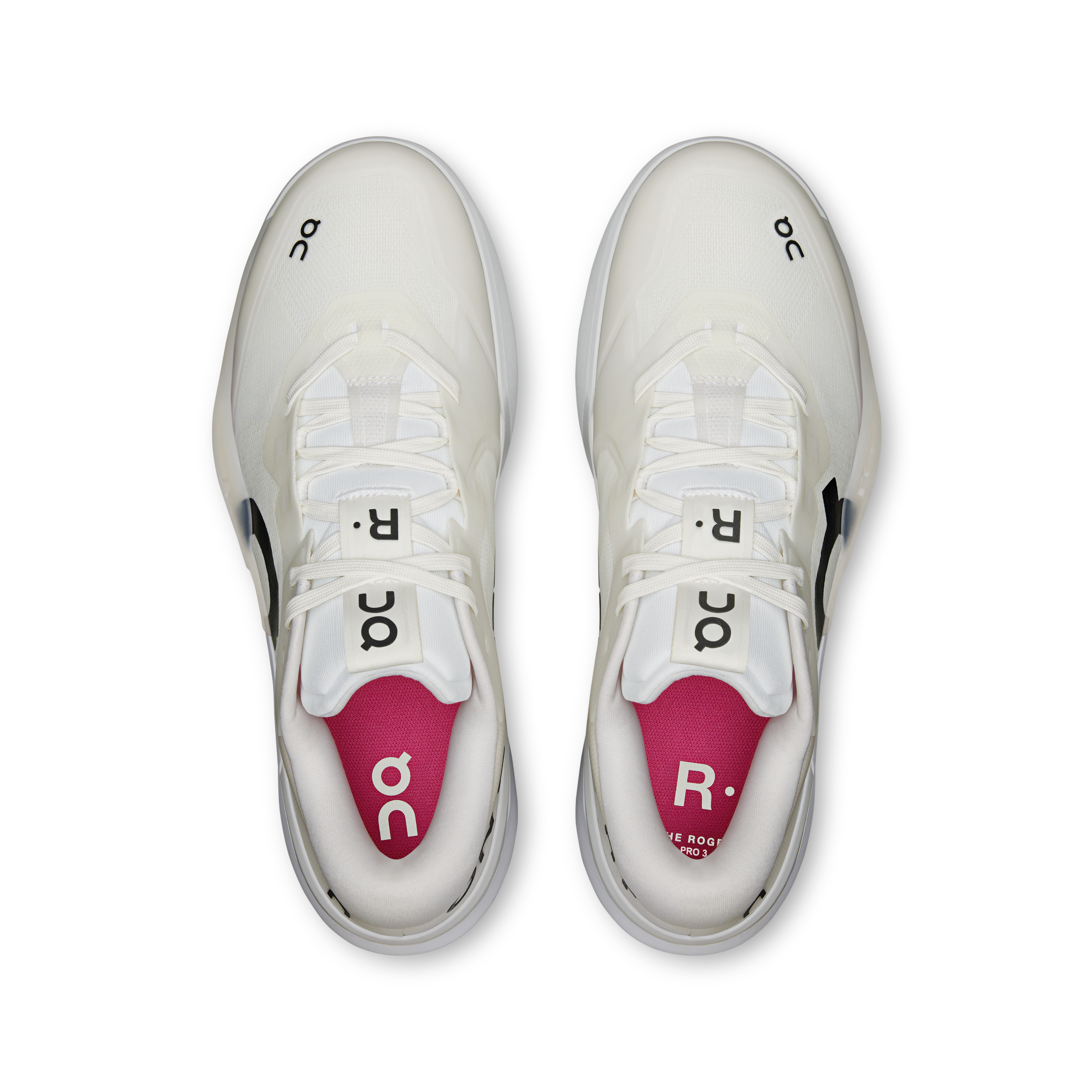 On THE ROGER Pro 3 White & Pink Homme Tennis Chaussures