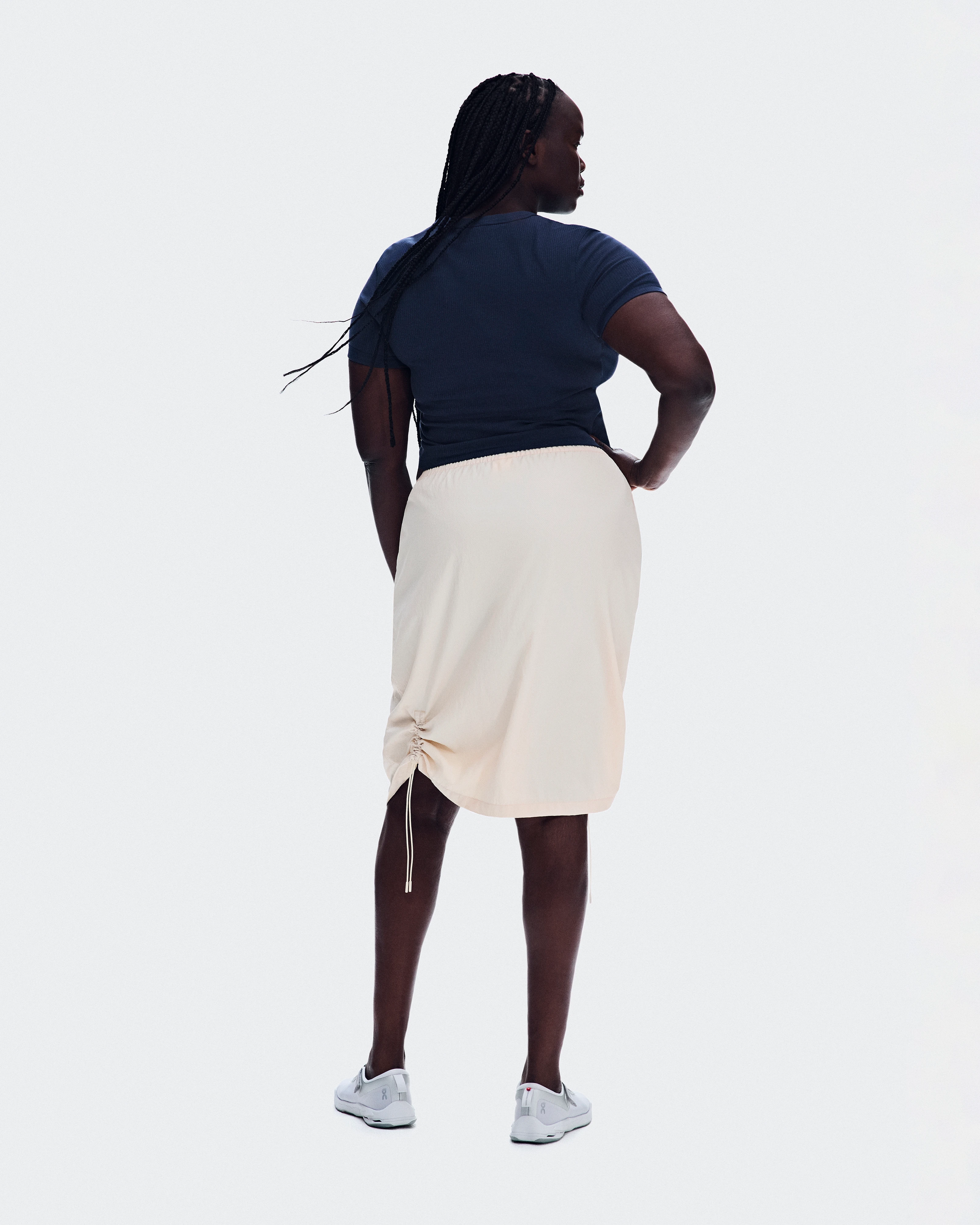 On Drawstring Midi Skirt Grain Femme Jupes