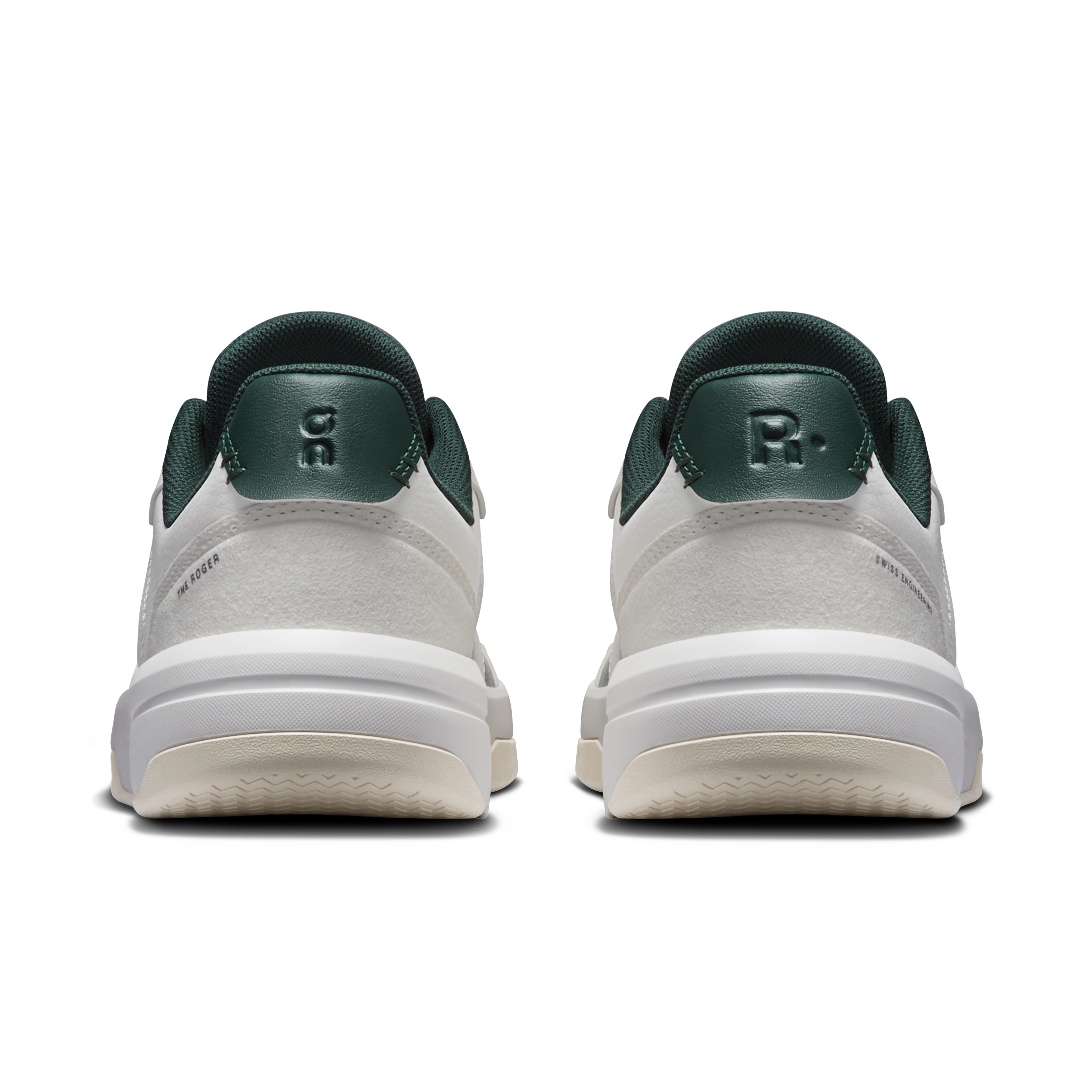 On THE ROGER Clubhouse Ivory & Olive Femme Tennis Chaussures