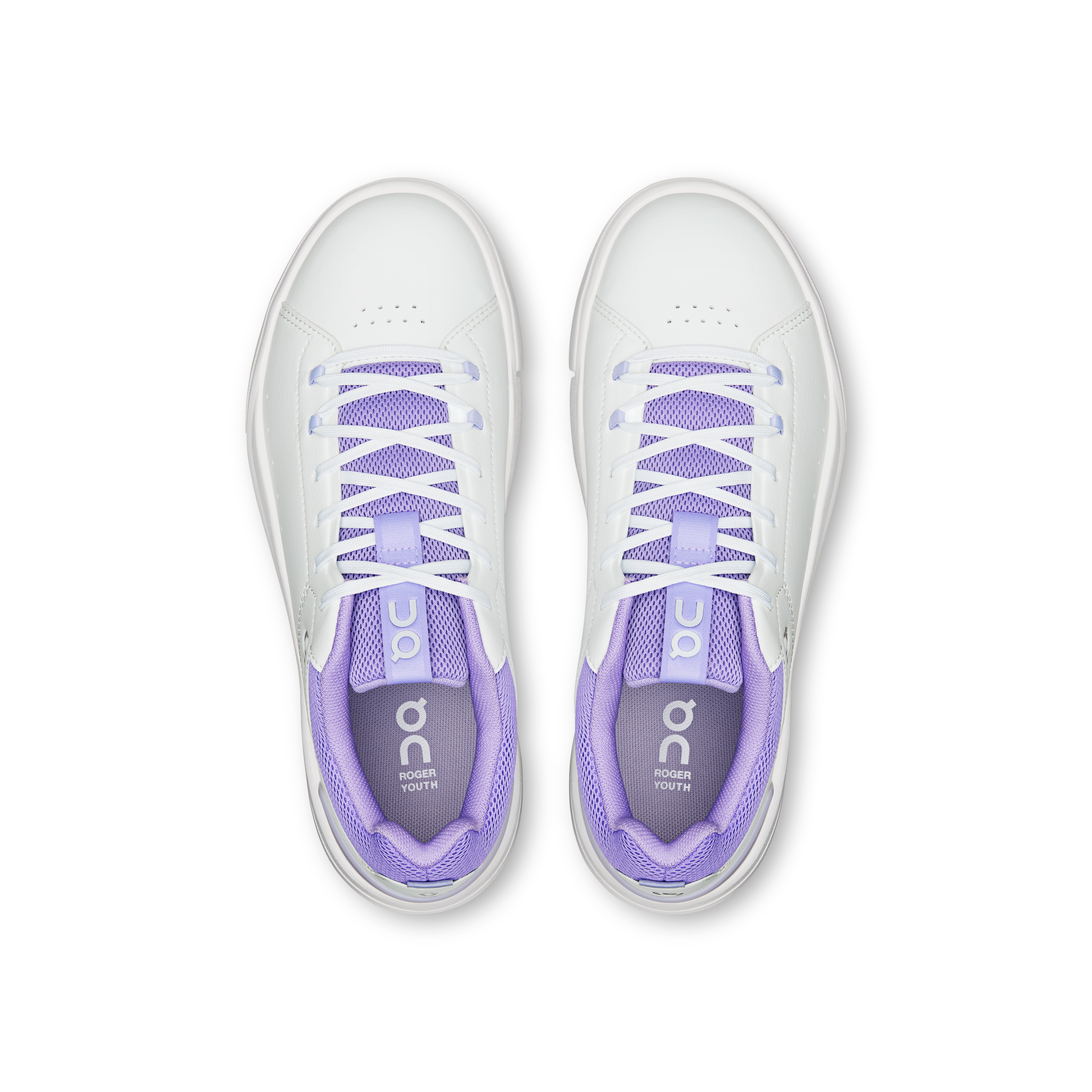 On THE ROGER Youth White & Bloom Ados Tennis Chaussures