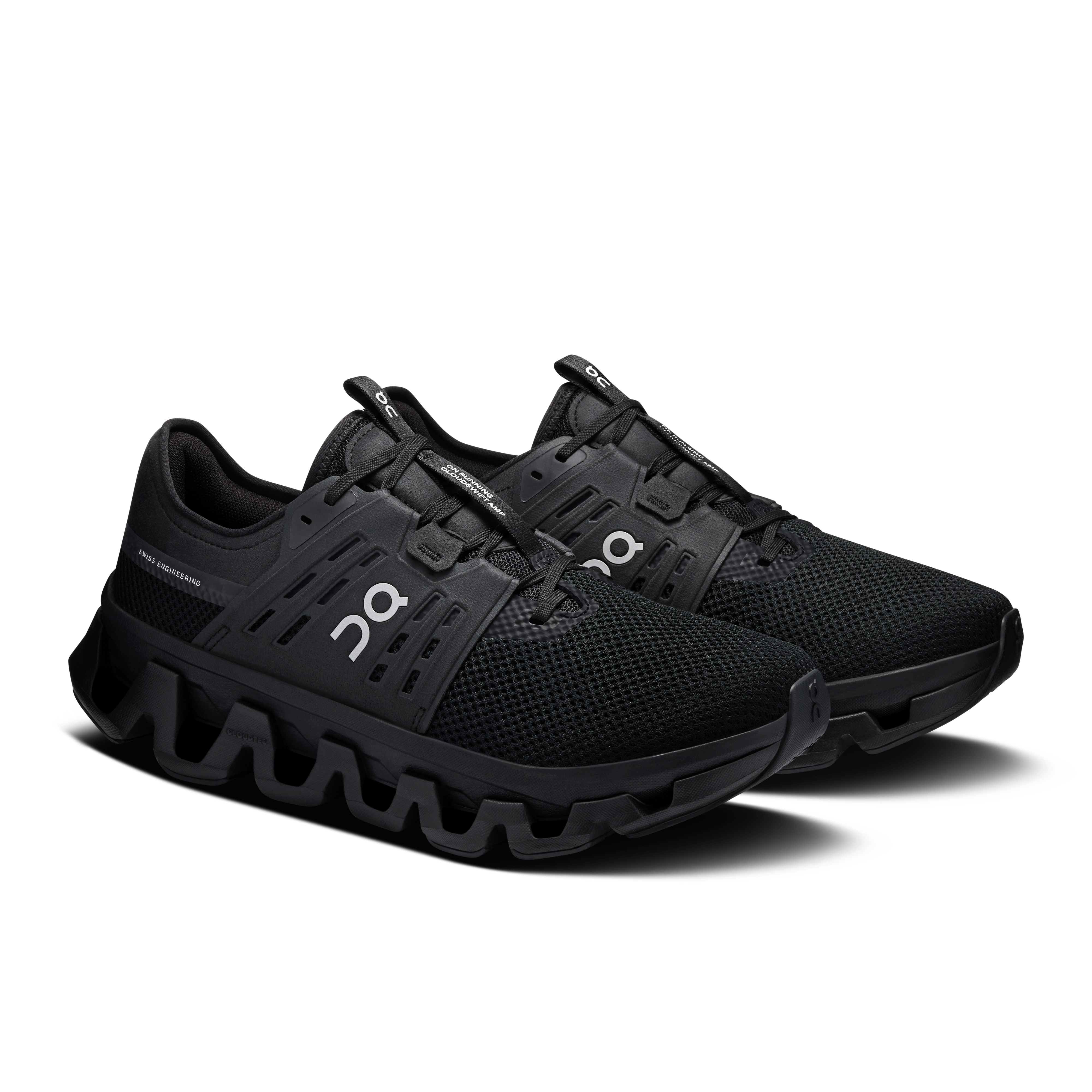 On Cloudswift Amp Black & Silver Homme Active Life Chaussures