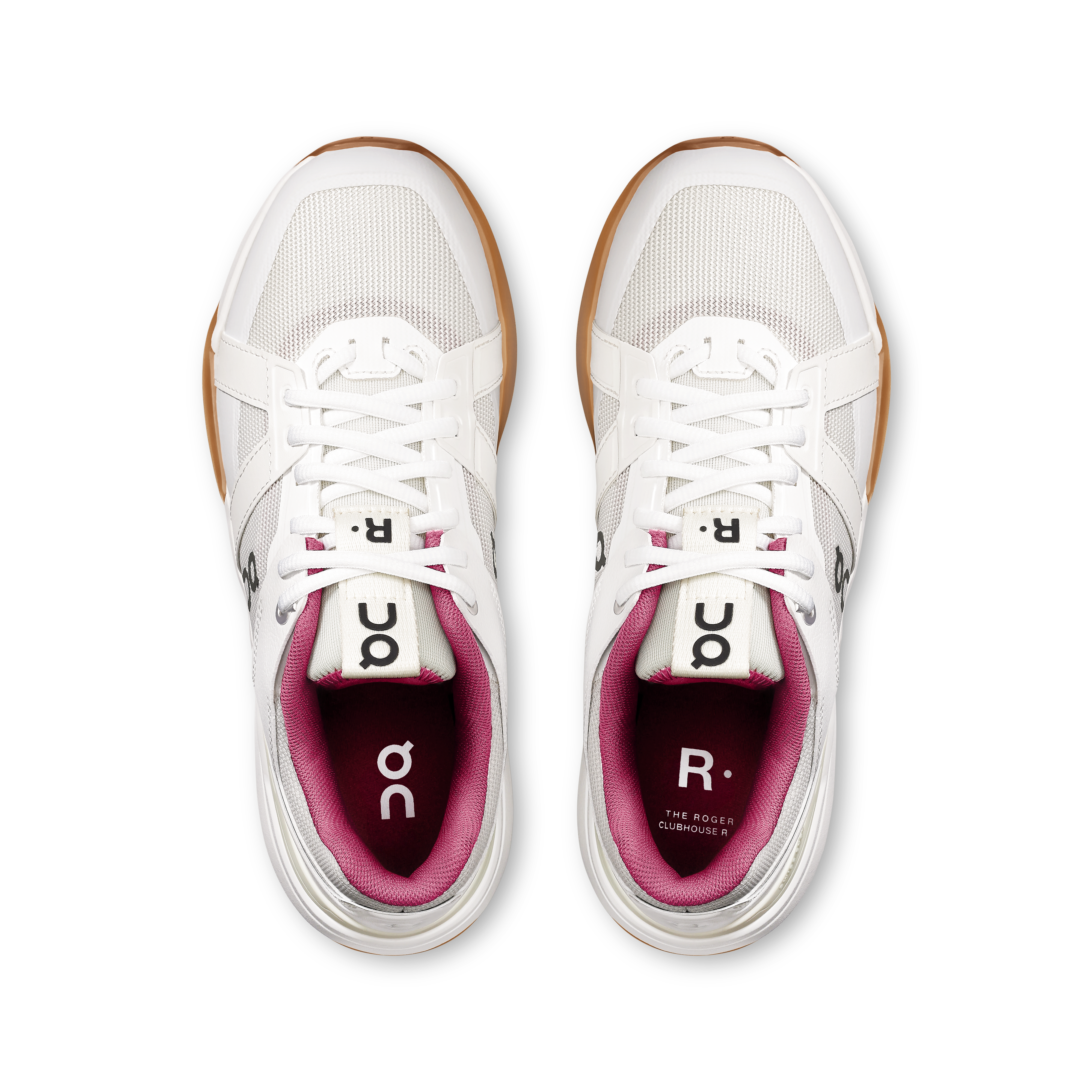 On THE ROGER Clubhouse Pro Ivory & Grenadine Femme Tennis Chaussures