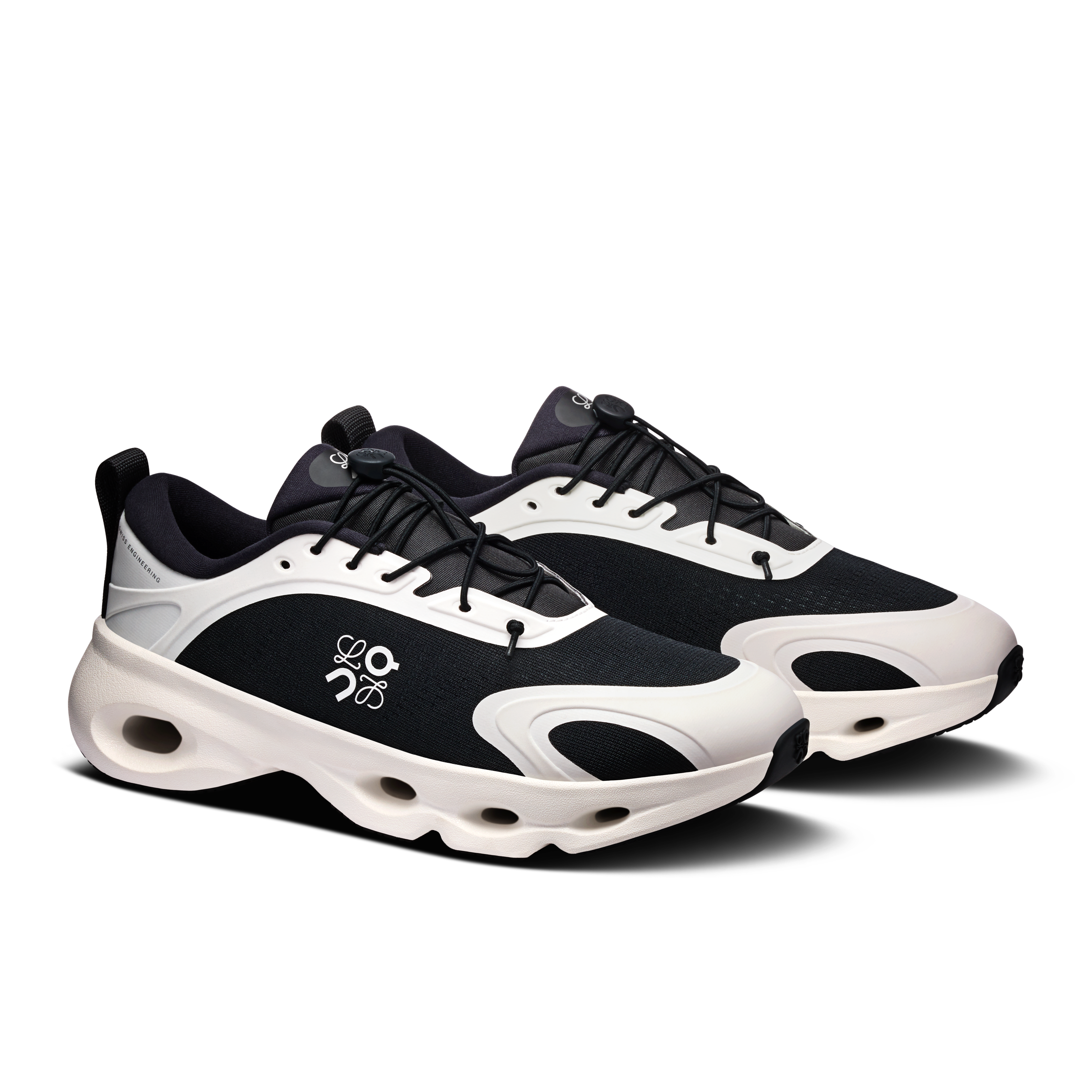 On Cloudsolo LOEWE Black & Eggshell Femme Active Life Chaussures
