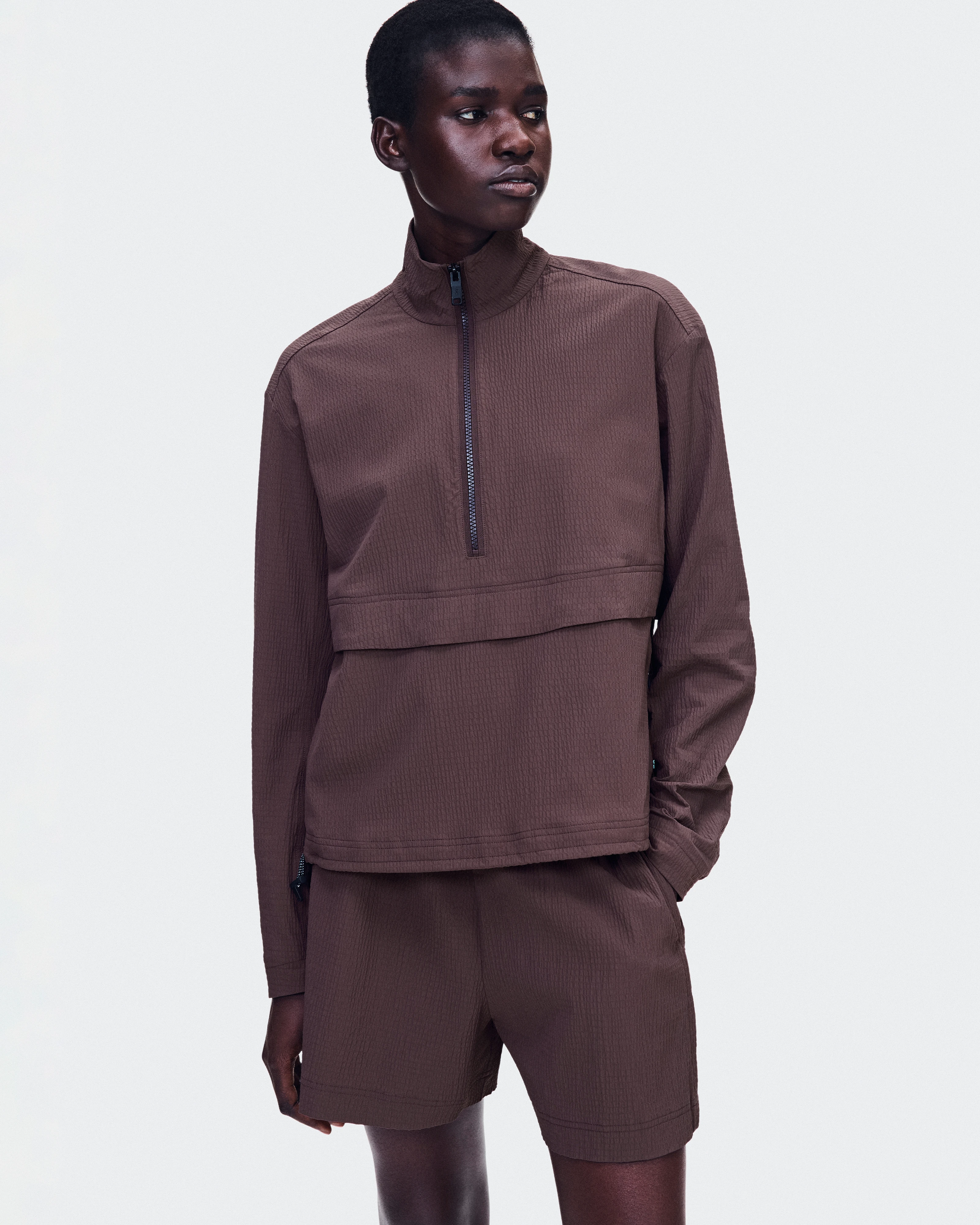 On Courtside 1/2 Zip Eaze Mulberry Femme Sweats à capuche et sweats