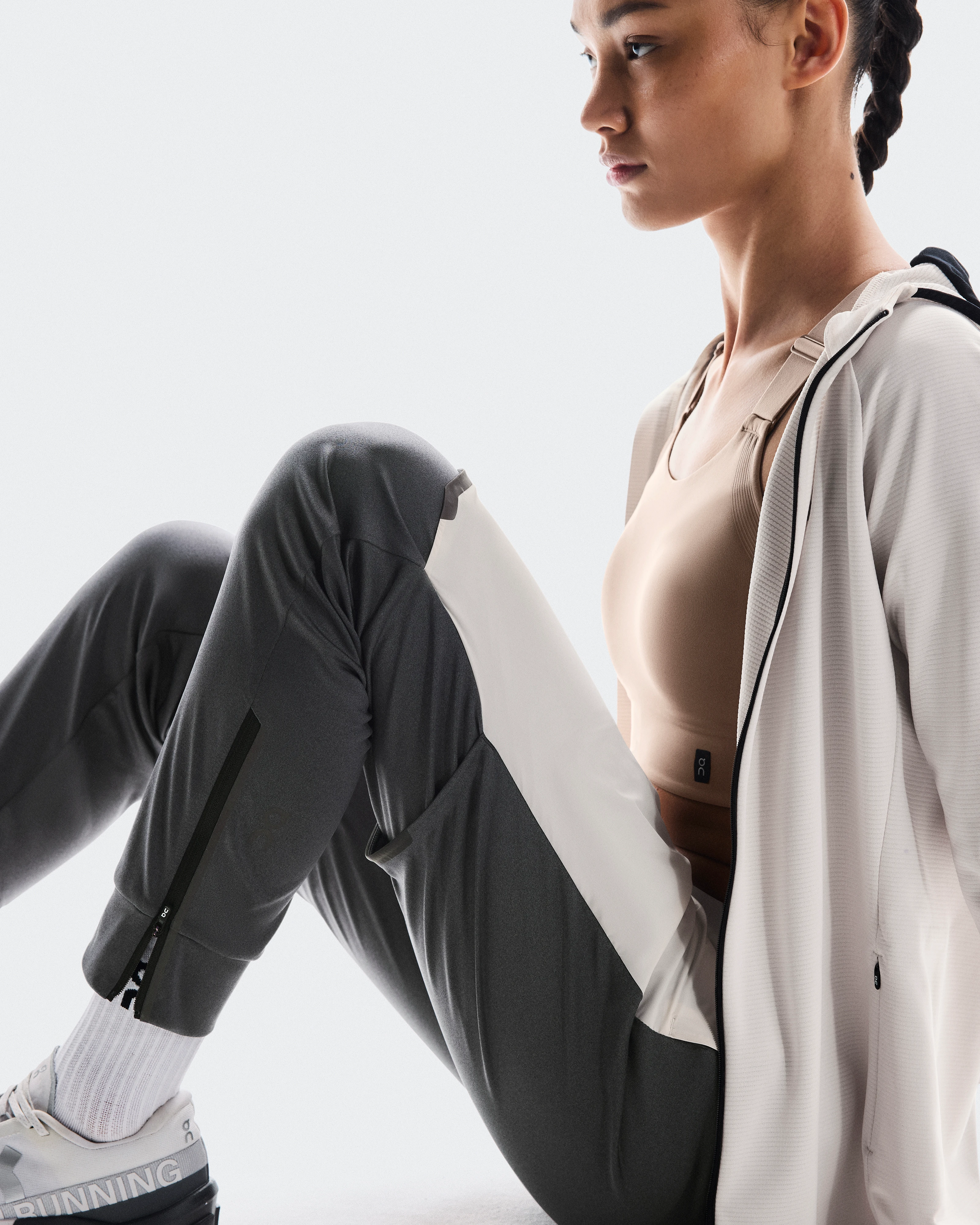 On Weather Pants Silver & Eclipse Femme Pantalons